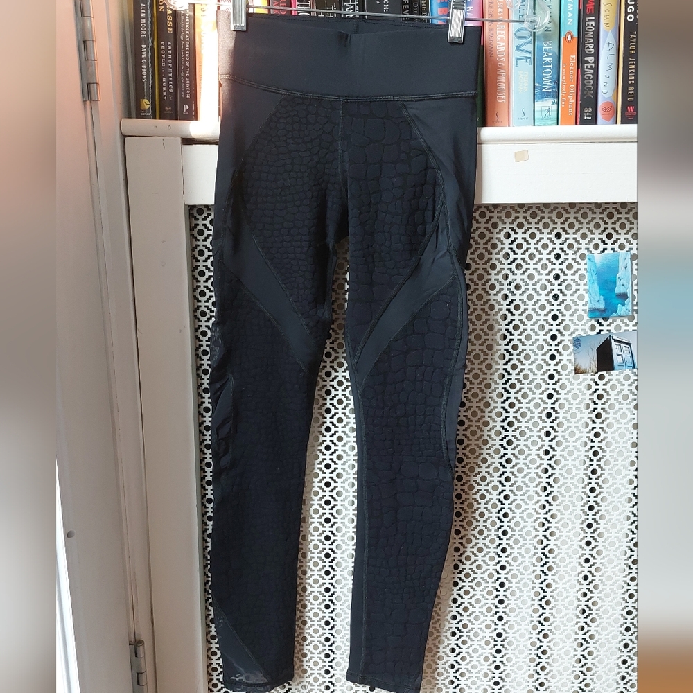 MICHI Black Leggings with Seam Detail